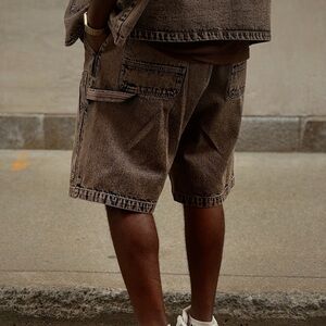 Men's Brown Denim Shorts